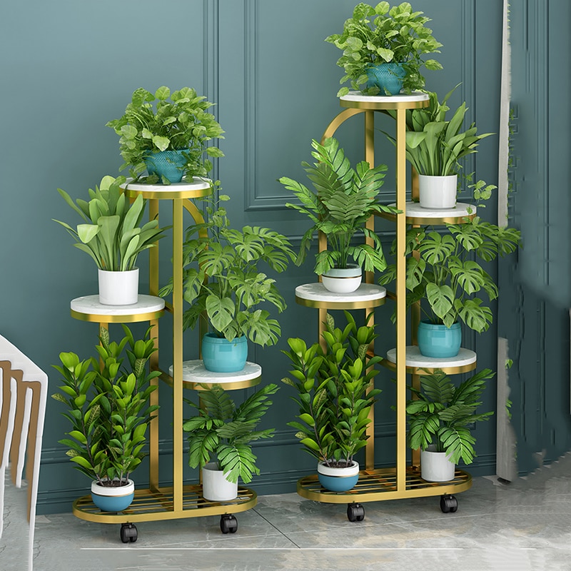 Iron Stick Plant Shelf Display Layers Living Room Flowers Stand Floor Tiered Set Di Mobili Da Giardino Centerpieces Weddings