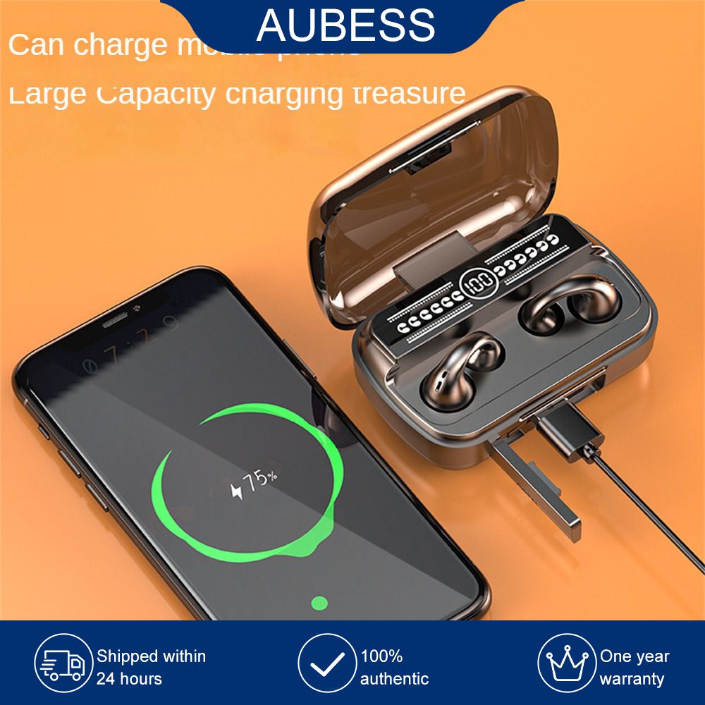 Strong Battery Sports Headset Hanging Ear Wireless Headset No Sound Leakage Touch Control Headset Comfortable Earphone