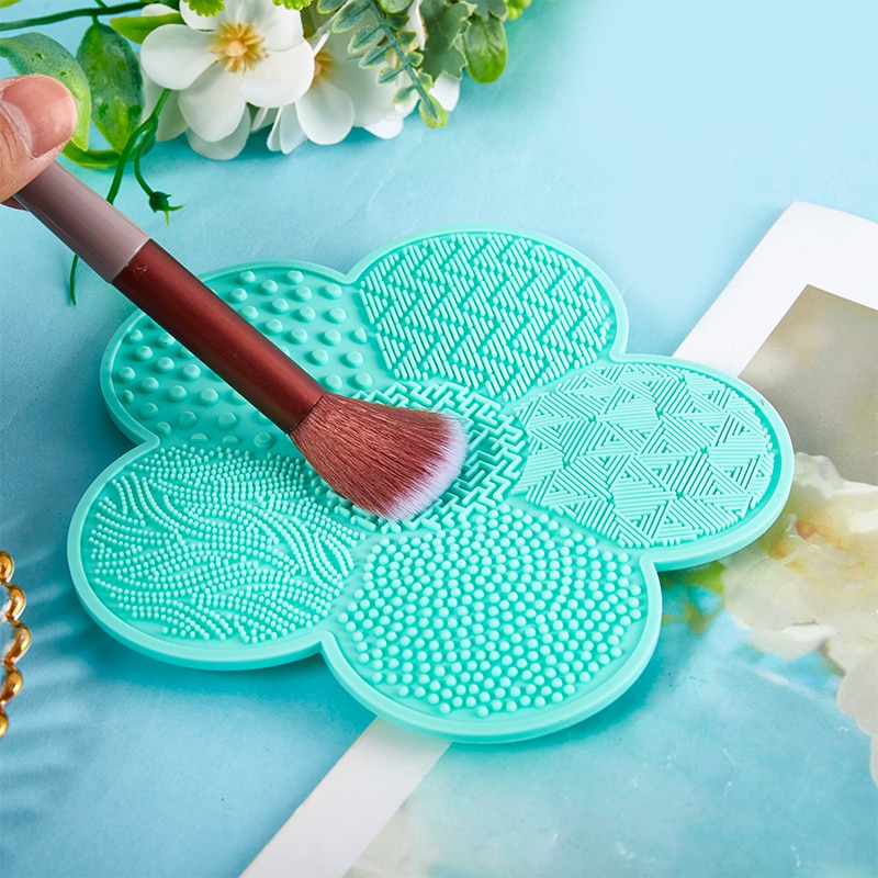 Silicone Brush Cleaner Cosmetic Make Up Washing Brush Gel Cleaning Mat Foundation Makeup Brush Cleaner Pad Scrubbing Pad