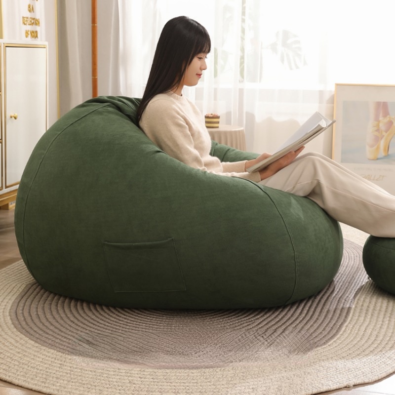 Lazy Relaxing Bean Bag Sofas Puffs Living Room Accent Tatami Bean Bag Sofas Balcony Sofy Do Salonu Outdoor Furniture WZ50SF