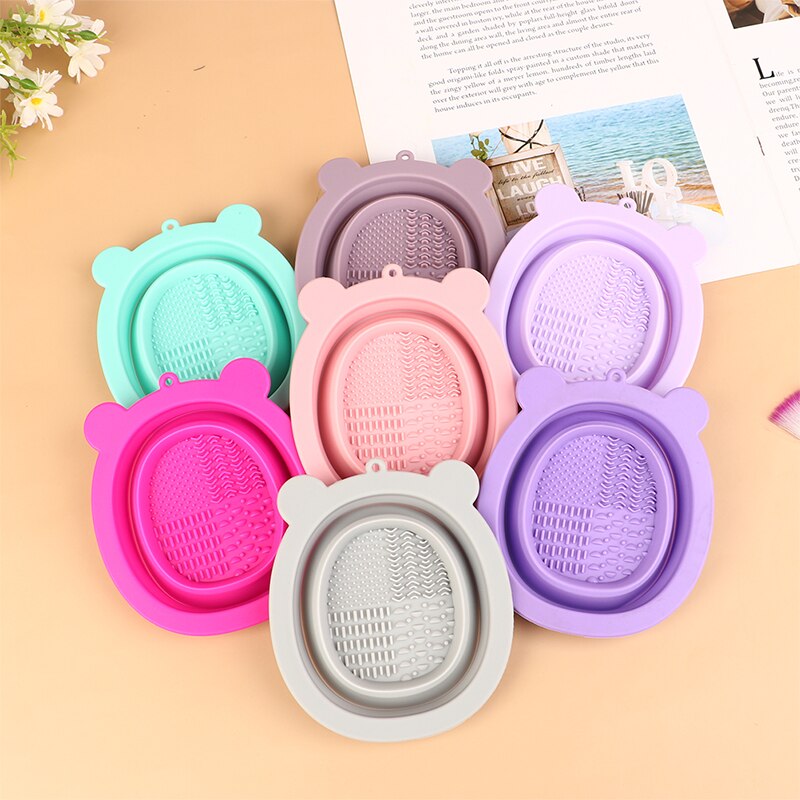 1pc Silicone Washing Bowls Washing Pads Cleaning Pads Makeup Brushes Washing Bowls Puffs Beauty Tools Scrub Board Makeup Tools