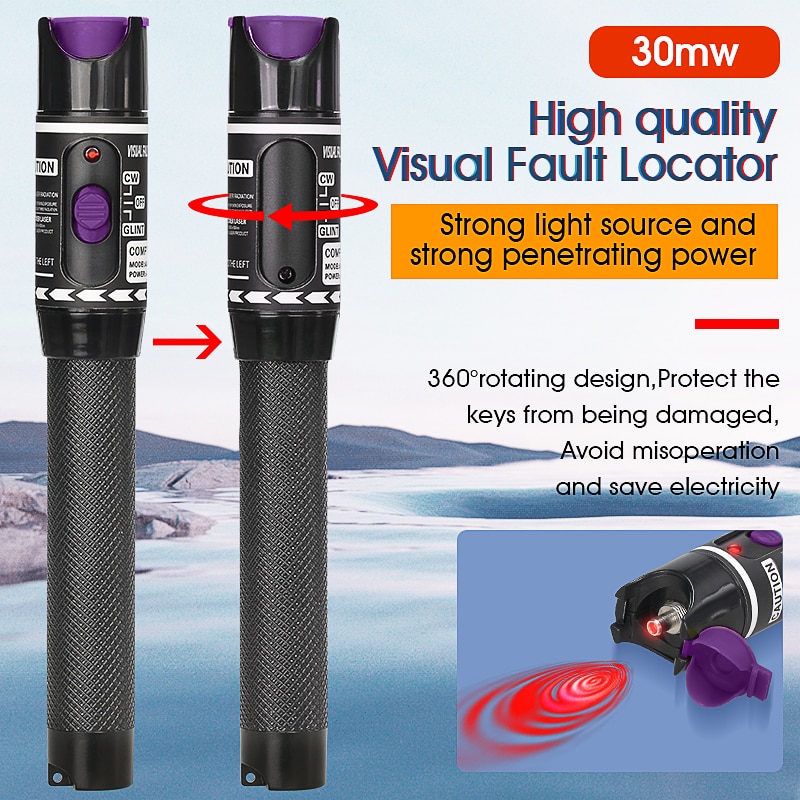 Surprise Price Laser Red Light Pen 5KM/10MW/20MW/30MW/50MW Visual Fault Locator, Fiber Optic Cable Tester 10-30Km Range VFL