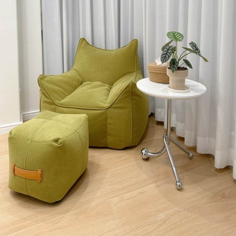 Single Relaxing Bean Bag Sofas Lounge Tatami Balcony Puffs Lazy Bean Bag Sofa Comfy Ottoman Arredamento Bedroom Furniture WZ50SF