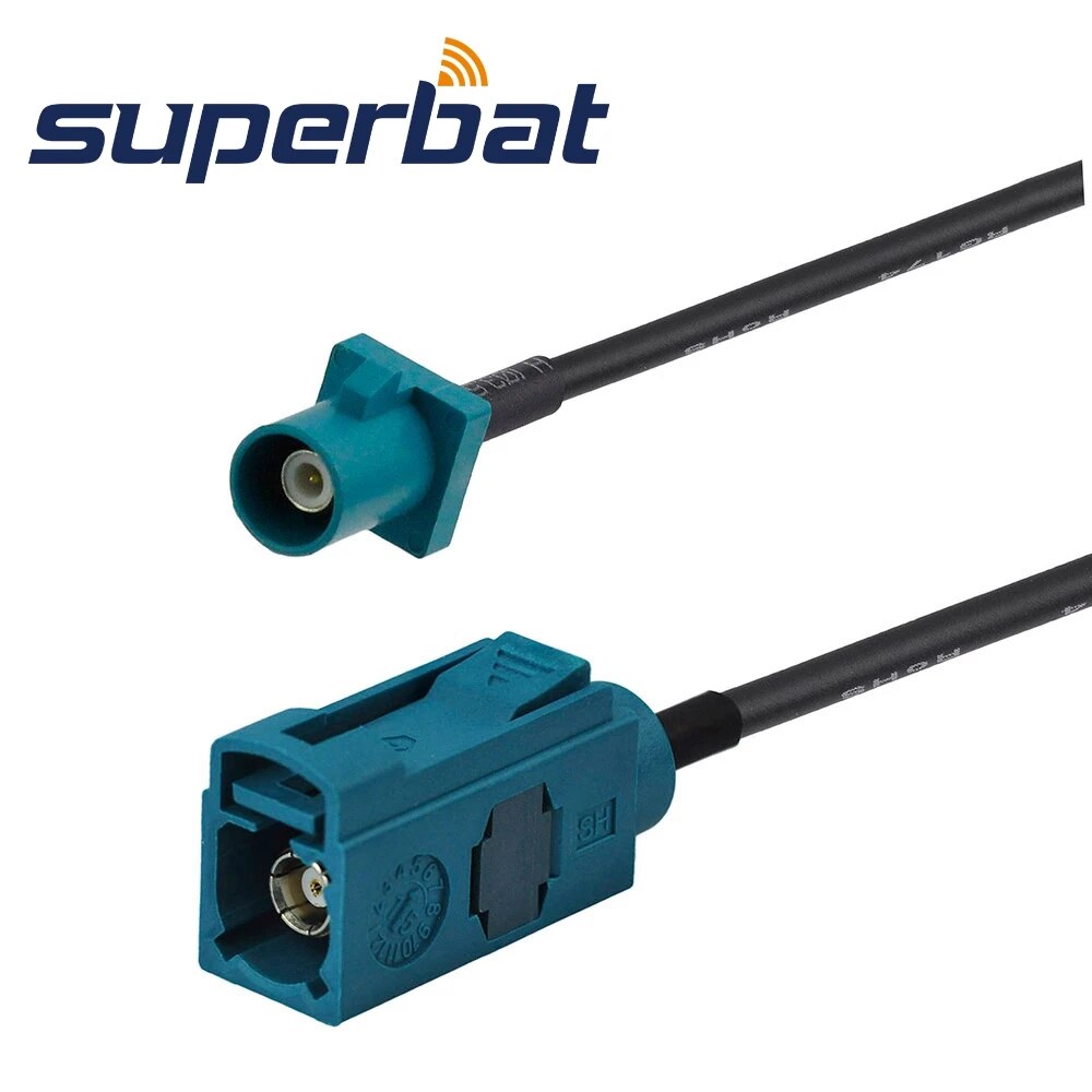 Superbat Fakra Female to Male RG174 "Z" RF Pigtal Cable 15cm RF Coaxial Cable for Wireless for Neutral Coding