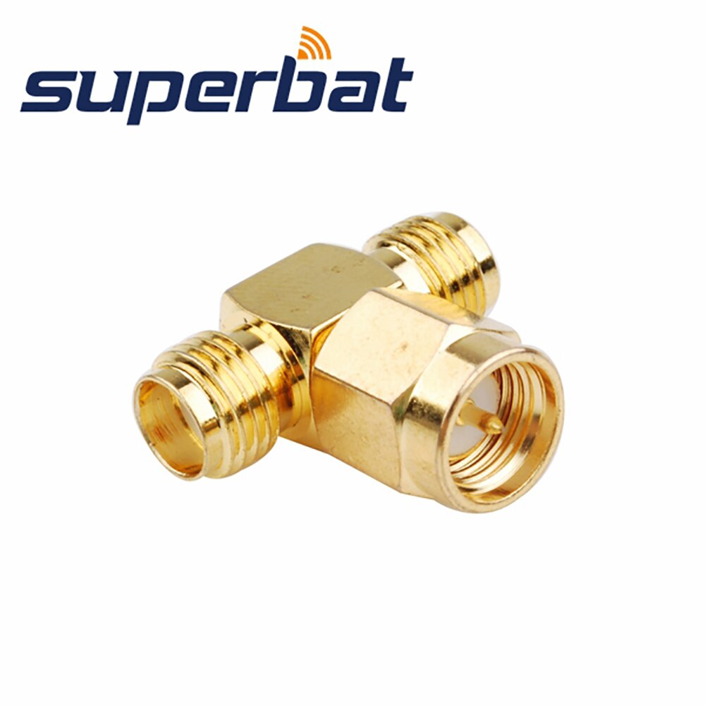 Superbat 5pcs SMA Adapter SMA Male to Female to Jack "T" Type RF Coaxial Connector