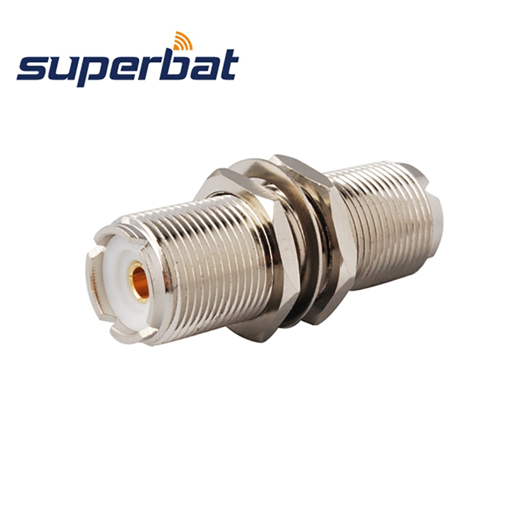 Superbat 5pcs UHF Adapter UHF Jack to Female Bulkhead Straight -British Version Connector