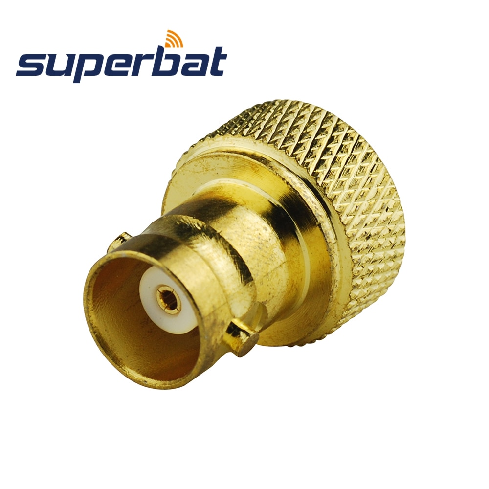 Superbat 5pcs SMA-BNC Adapter SMA Male to BNC Female Straight Glodplated RF Coaxial Connector