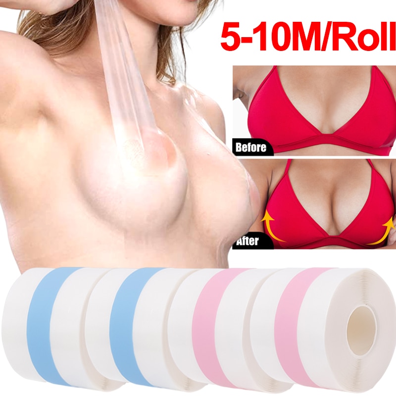 5/10M Transparent Breast Lift Tape Women Invisible Push Up Bra Sticker Tapes Body Boob Lift Up Bandage Tape Chest Breast Petals