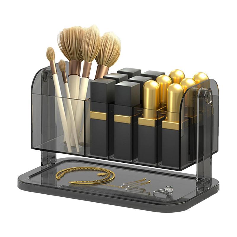 Makeup Brush Organizer Transparent Vanity Accessories Beauty Organization Box For Eyeliner Pencils Eyelash Brushes Lipsticks
