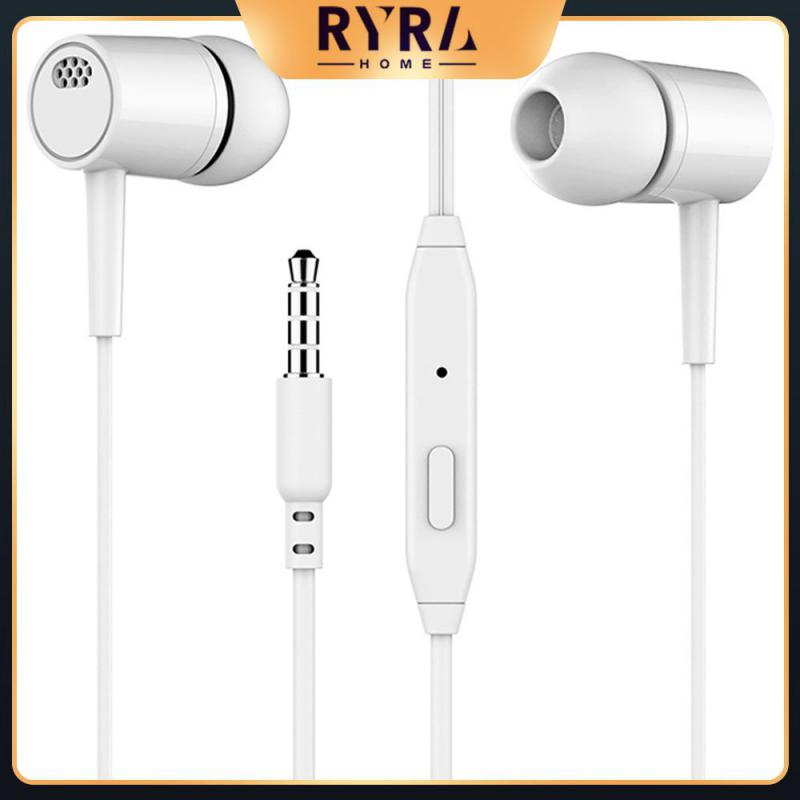 High Quality Headset 3.5mm Earbuds 2 Color Optional In-ear Wired Earphone In-ear With Mic Earbuds Built-in Microphone
