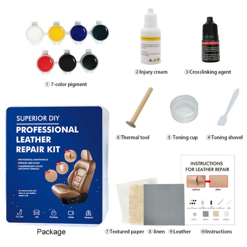 1 Set Diy Repair Cream Repair Kit Universal Effective Car Leather Repair Cream Portable Leather Repair Kit Car Supplies Durable