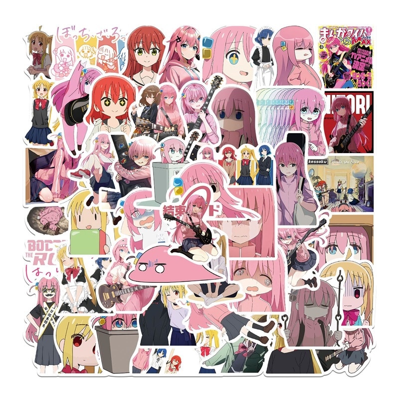 10/30/50PCS Japanese Rock Sticker Aesthetic PVC Stationery Children's Sketchbook Sticky Diary Laptop Scrapbook Supplies for