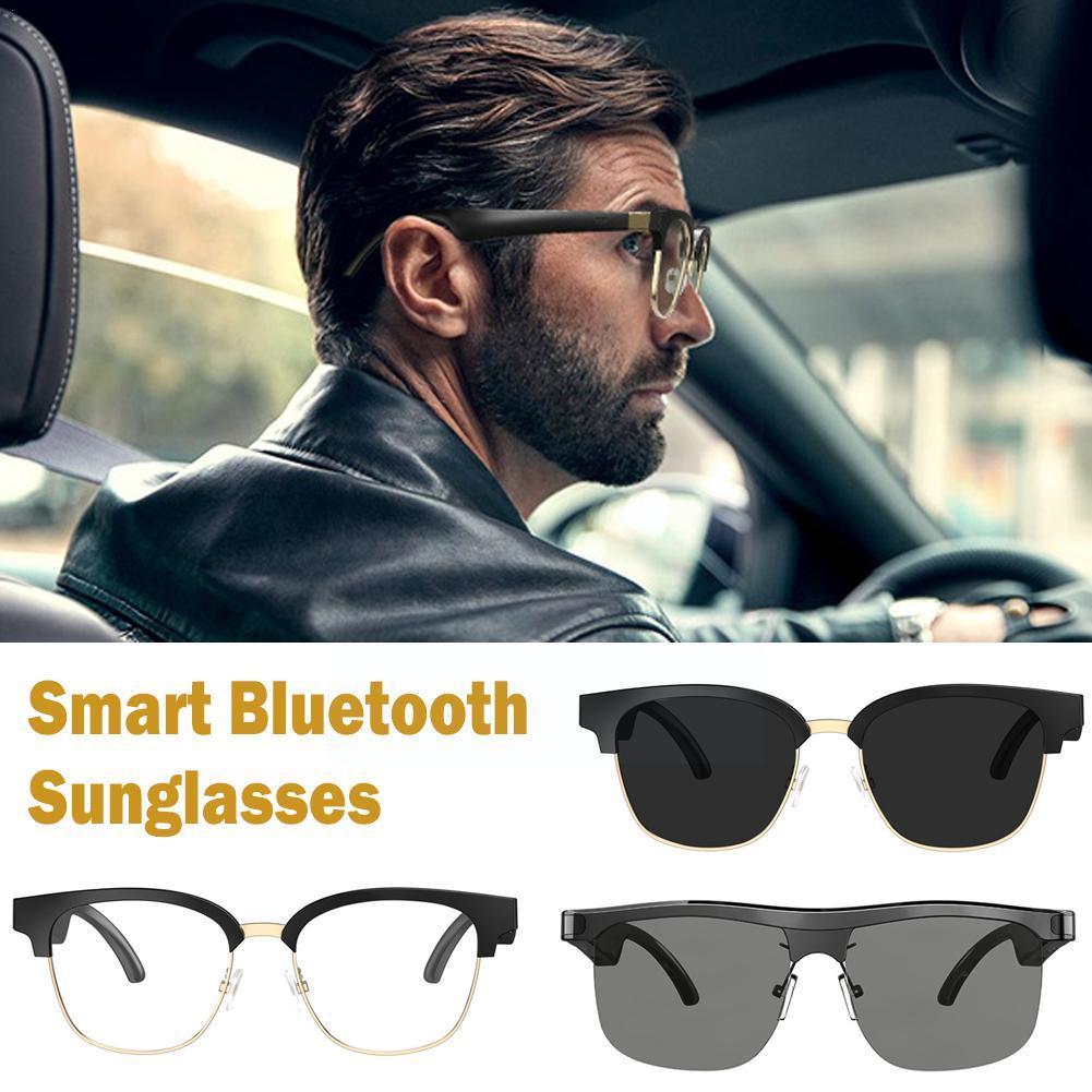 Glasses Bluetooth Audio Sunglasses Open Ear Music&hands-free Light Anti-blue Interchangeable Calling Lens Directional Z0z7