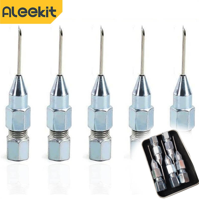 Aleekit Needle Nose Grease Tool Dispenser Nozzle Adaptor Grease Gun Needle Tip Of The Mouth Grease Nozzle Grease Accessories