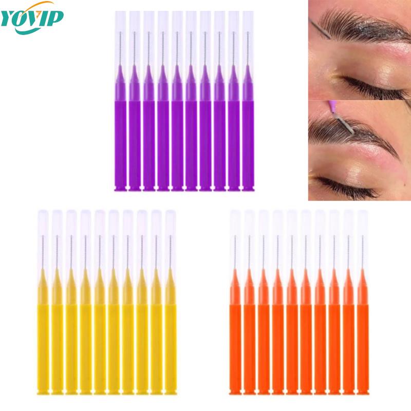 10pcs/lot Bendable Micro Brushes Disposable Microbrush Applicators Eyelash Extensions Eyelash Glue Cleaning Brush for Eyelash
