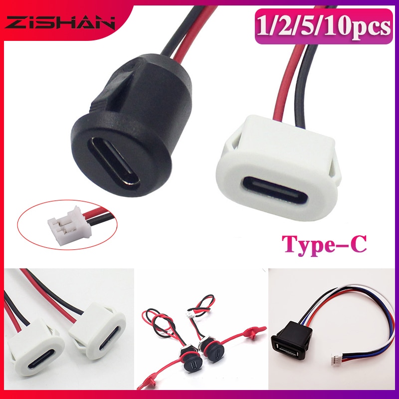 1-10 PCS USB Jack Female Type-C 3A High Current Fast Charging Jack Port USB-C Charger Plug Socket Type C Connector