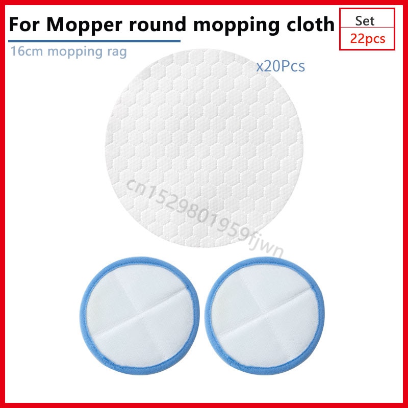 Universal Disposable Round Mop According To Size 16cm Mopping Machine Floor Vacuum Cleaner Mop Rag Cloth Home Accesories Parts