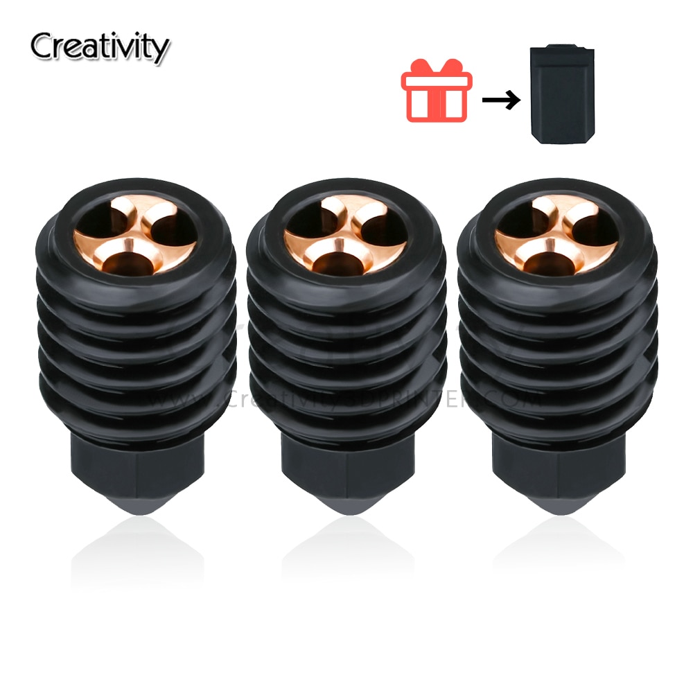 High Flow CHT Hard Steel Nozzle for Bambu Carbon Lab X1 Combo 500℃ Temperature M6 Brass Extruder Nozzles Fit Bambulab P1P Hotend