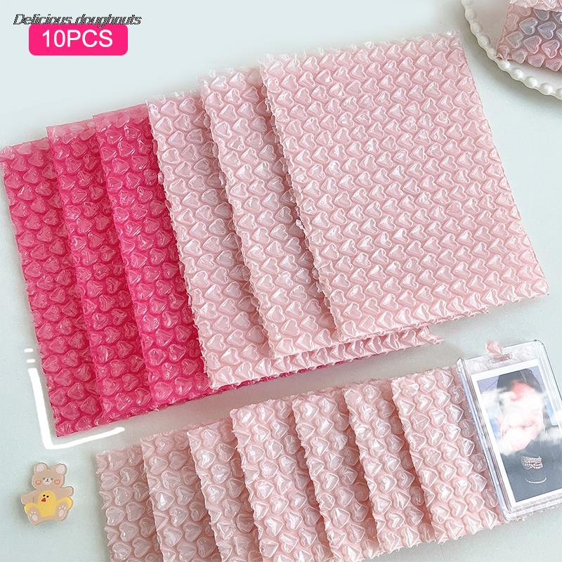 10pcs Shockproof Heart Shaped Bubble Mailers Padded Envelopes Packaging Bags For Business Bubble Mailers Shipping Packaging Bag