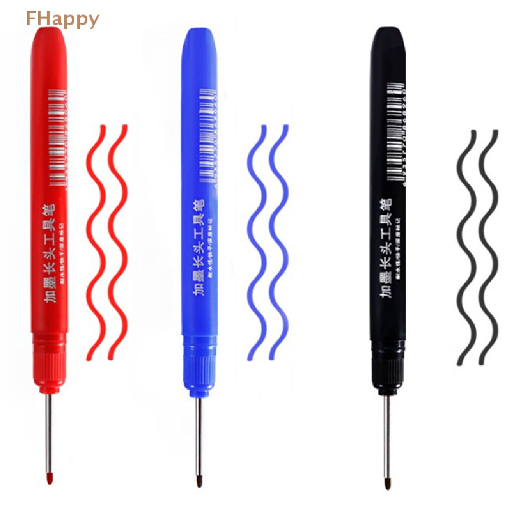 33mm Long Tip Marker Pen Waterproof and Scratch Resistant Multipurpose Marker Woodworking Construction Deep Hole Labeling Tool