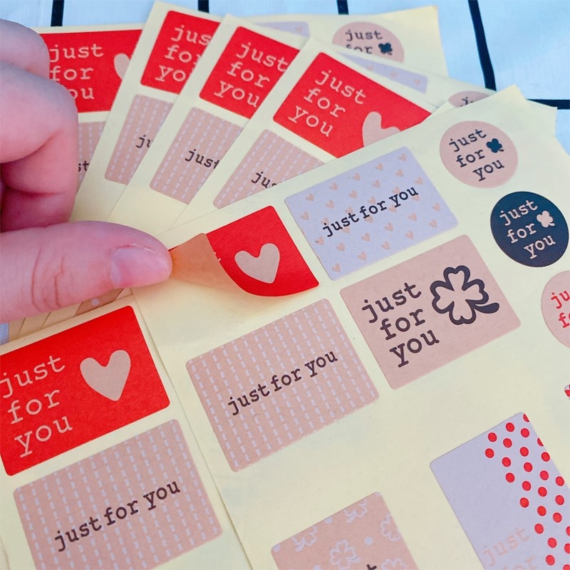 130 Pcs/lot Seal Stickers 'Just for you' Multi-style Sealing Sticker Multifunction DIY Gifts Posted Baking Decoration 
