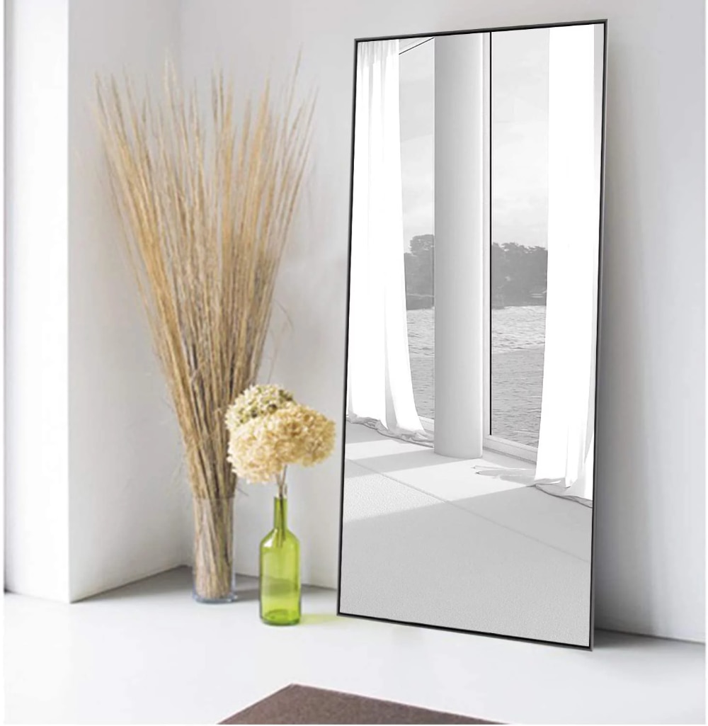 Full Length Mirror Decor Wall Mounted Mirror Floor Mirror Dressing Mirror Make Up Mirror for Bathroom/Bedroom/Living Room/Dining