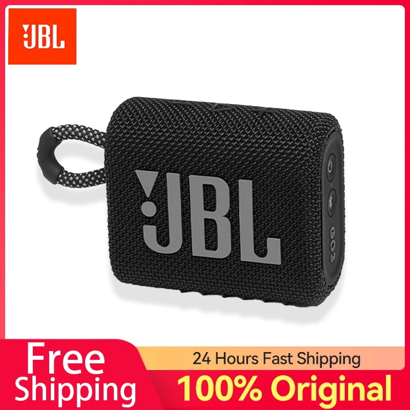 Original JBL GO 3 Wireless Bluetooth Speaker Subwoofer Outdoor Speakers IP67 Waterproof Mini Speaker Bass Sound Portable