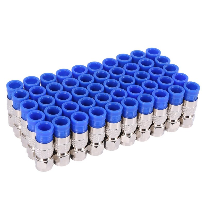 150PCS RG6 Compression Connectors Coaxial Cable Waterproof Connection F Compression Connector RG6 Coaxial Compression