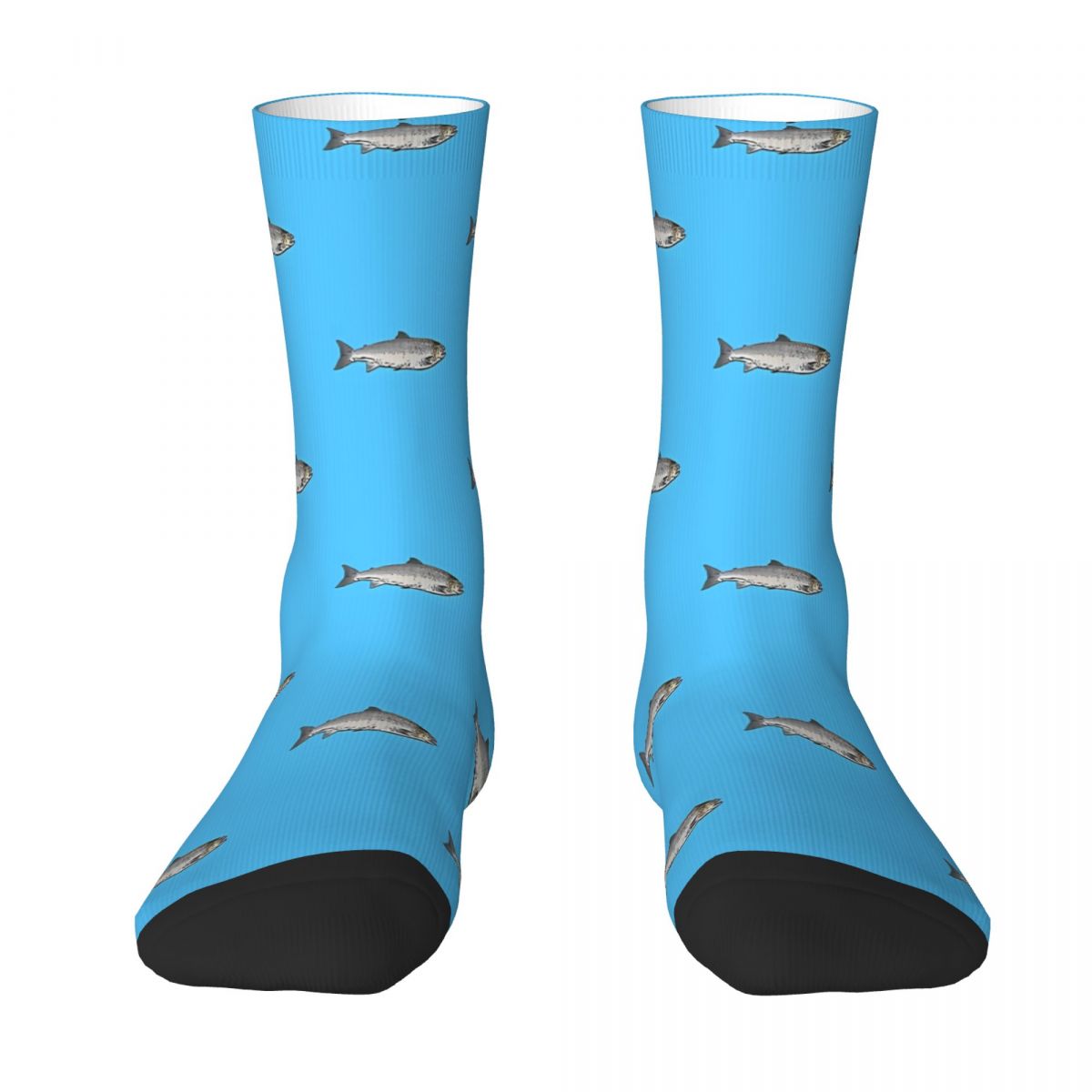 Atlantic Salmon Black Alternate Design Animal Sock Socks Men Women Polyester Stockings Customizable Sweetshirt