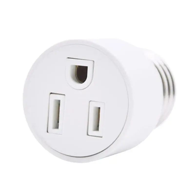 Lighting E26 Light Bulb Socket Adapter Light Bulb Plug Adapter With AC Outlet Light Bulb Socket Adapter Fit For 2/3Prong Convert