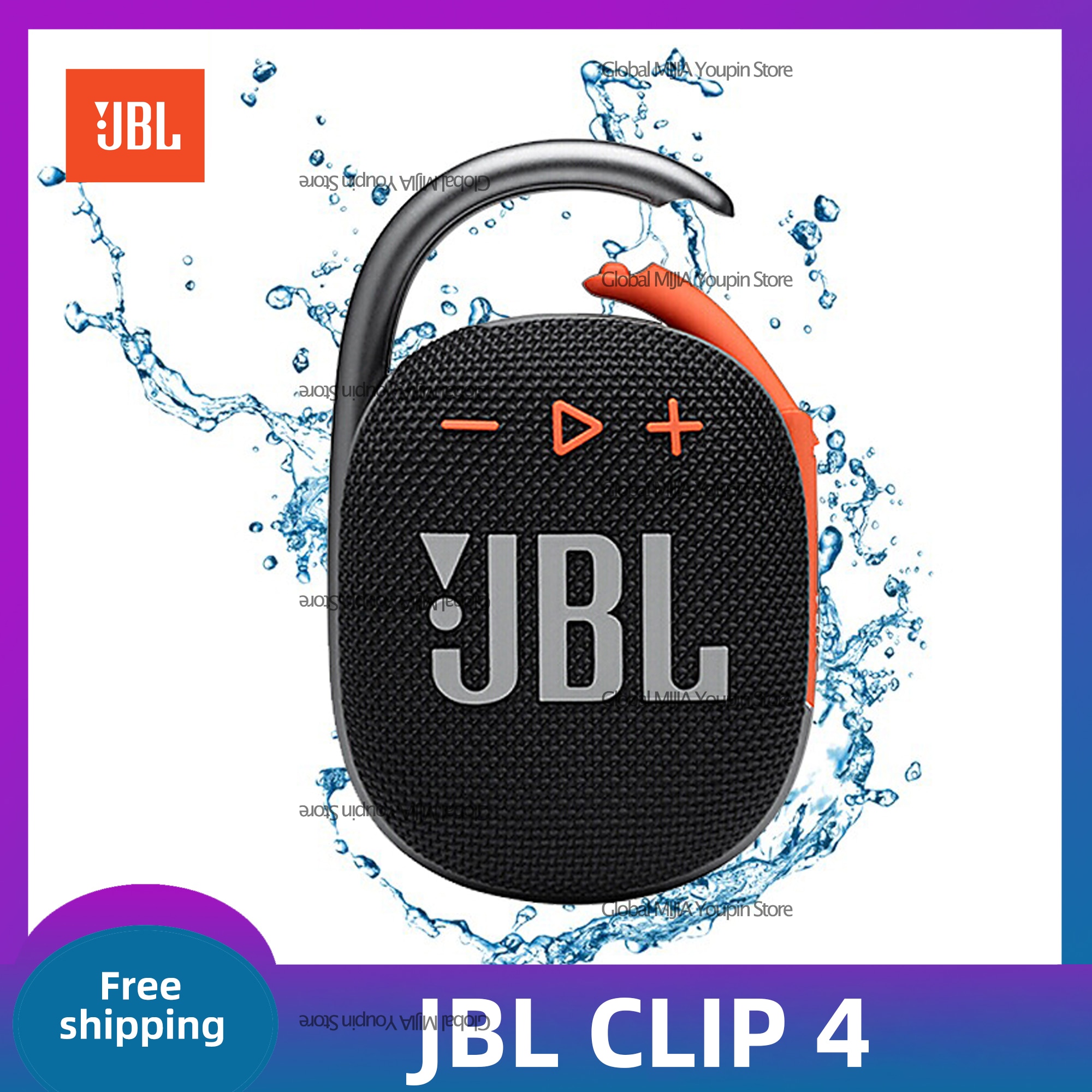 100% Orginal JBL Clip 4 Wireless Bluetooth Mini Speakers Portable Ip67 Waterproof Outdoor Bass Speakers With Hook JBL Speaker