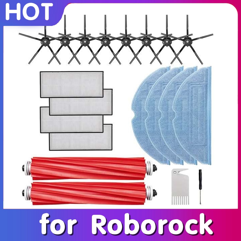 for Roborock S7 S7+ S7 MaxV S7 MaxV Plus S7 Accessories Kit Replacement Parts Include Main Side Brush Mop Cloth Filter