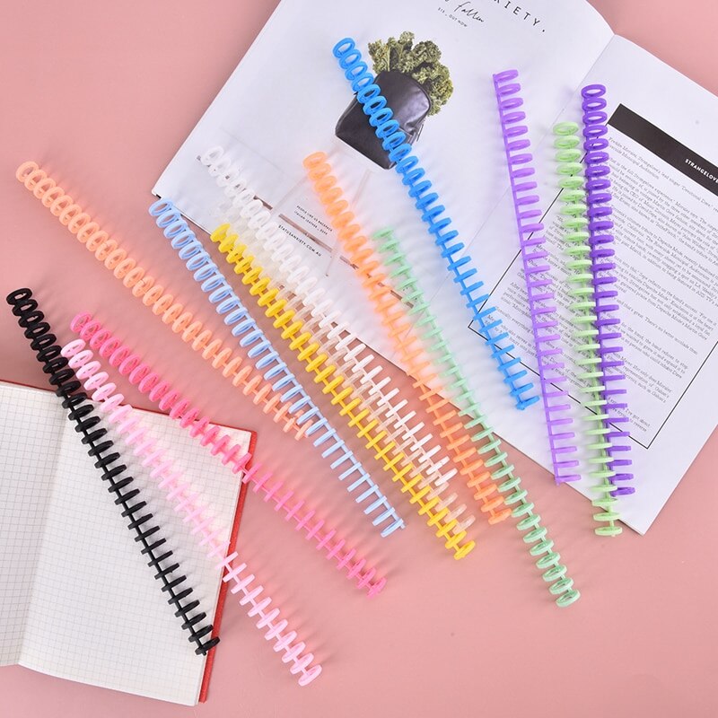 30 Holes Round Ring Flipchart Booklet Flipchart Binder Removable Binding Ring Plastic Flipchart Buckle Plastic Binder Strip