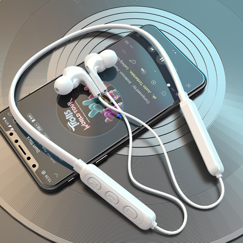 HiFi Neck Hanging Wireless Headphones Wireless Sports Earphone Headset Hanging Neck Bluetooth In Ear Headset For iPhone Huawei