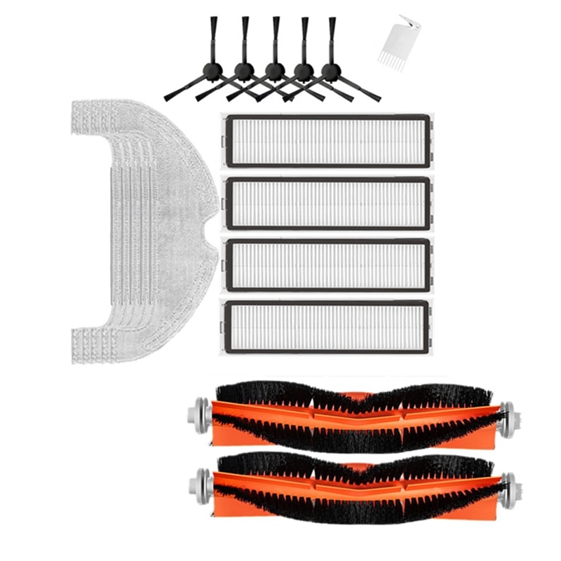 Main Side Brush Filter Mop Cloth And Dust Bag Replacement Kits For Dreame Bot Z10 Pro L10 Plus Robotic Vacuum Cleaner