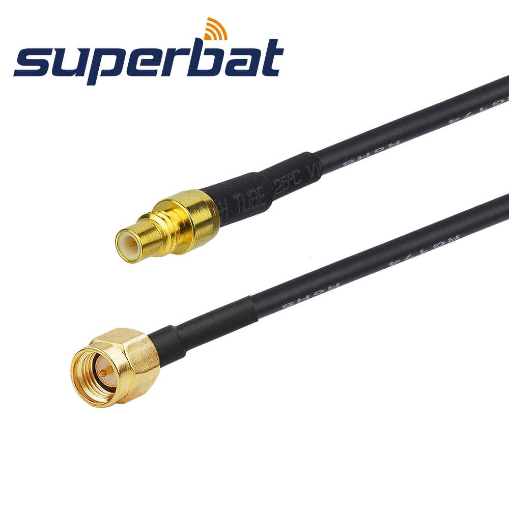 Superbat SMA Male to SMC Female Pgtail RF Coaxial Cable RG174 15cm for Wireless