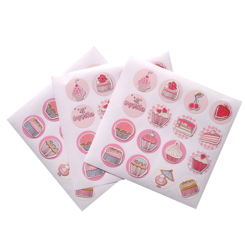 free shipping 1600pcs cute Cake Cookies package DIY Decorative sticker Baking DIY Gift Stickers supply for birthday