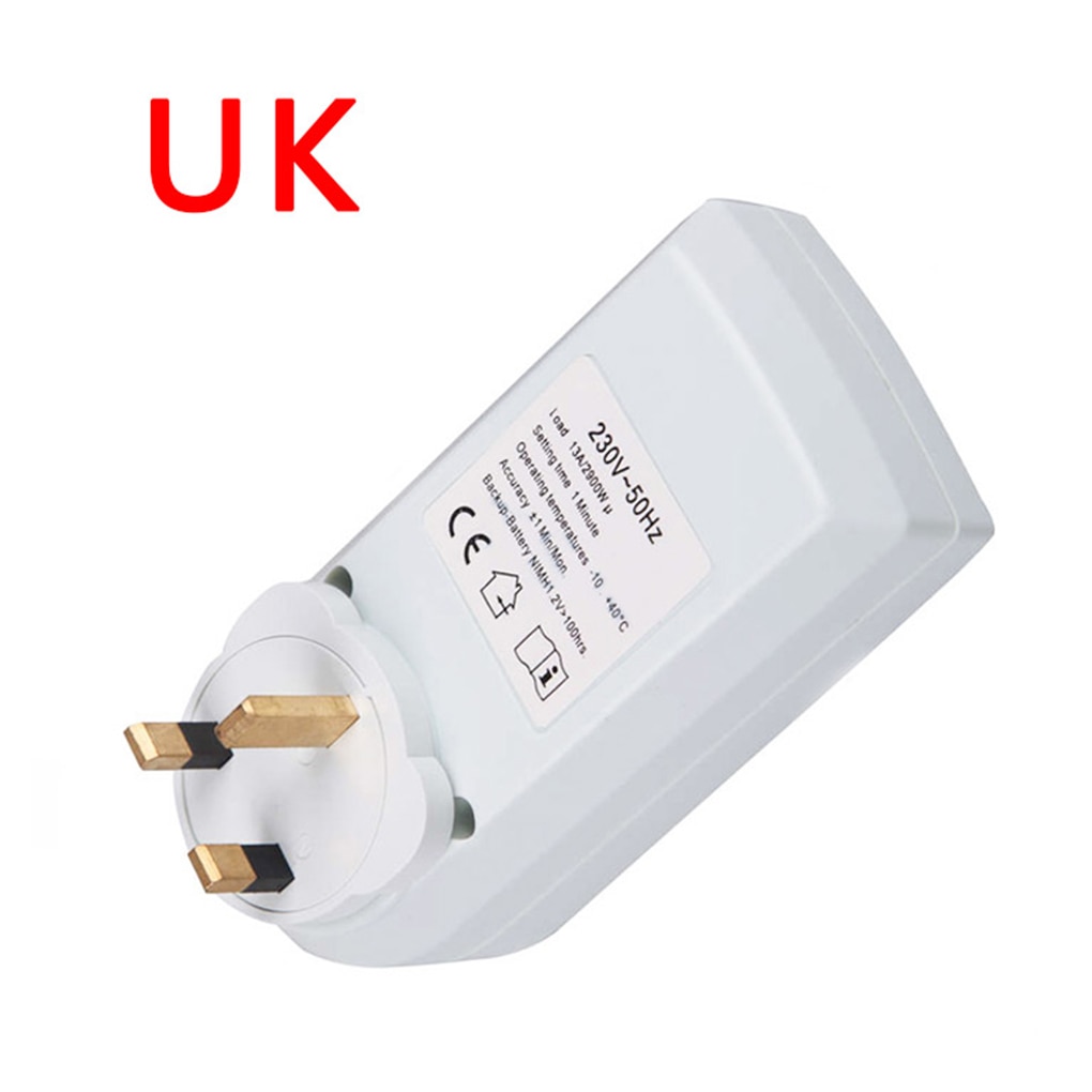 Timer Switch 12 24 Hours 7 Days Digital Socket Programmable UK Plug Room Stopwatch Home Supply -10 Timing Sockets