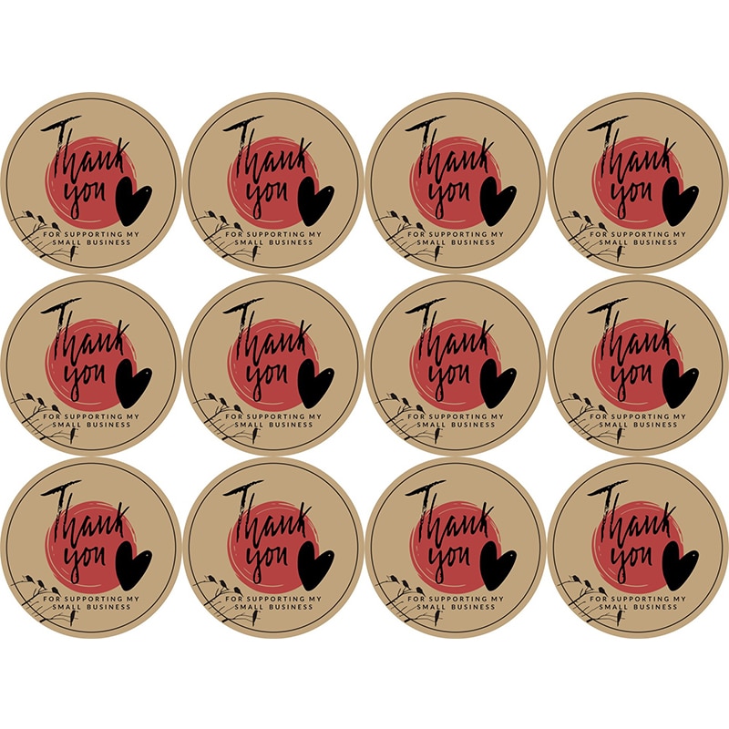 free shipping 600pcs Floral Thank You Stickers 1 inch Round seal label handmade scrapbooking Envelope stationery sticker
