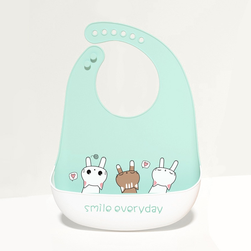 Baby Bibs Waterproof Silicone Feeding Baby Saliva Towel Cartoon Aprons Baby Bibs Adjustable Different Styles of Bibs