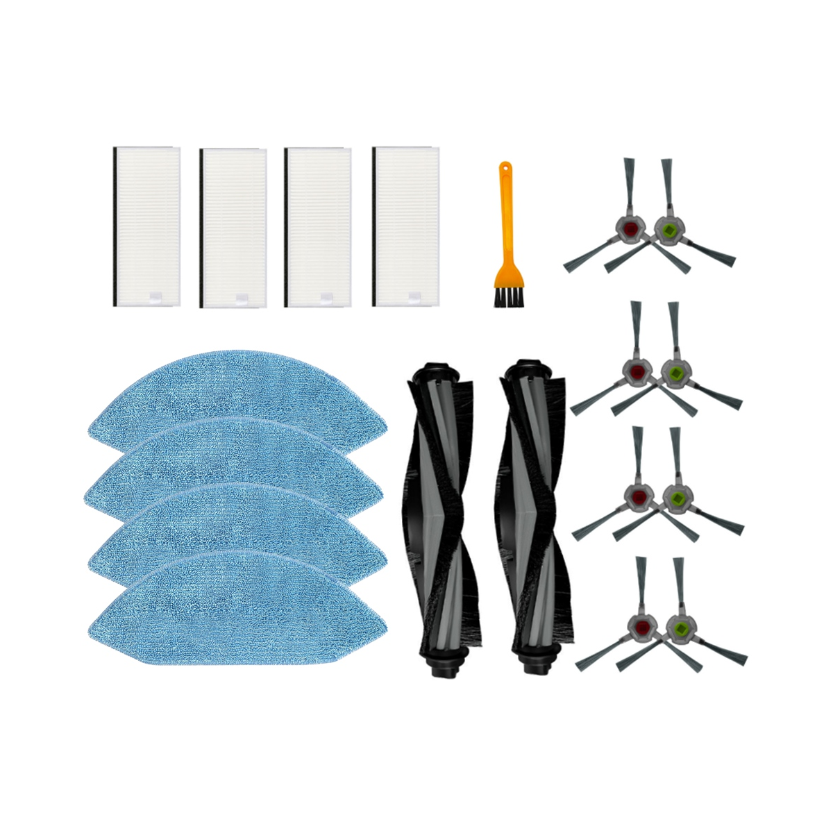 For Deebot OZMO U2 DGN22 Vacuum Cleaner Robot Main Brush Side Brush HEPA Filter Dust Bag Mop Cloth Accessories