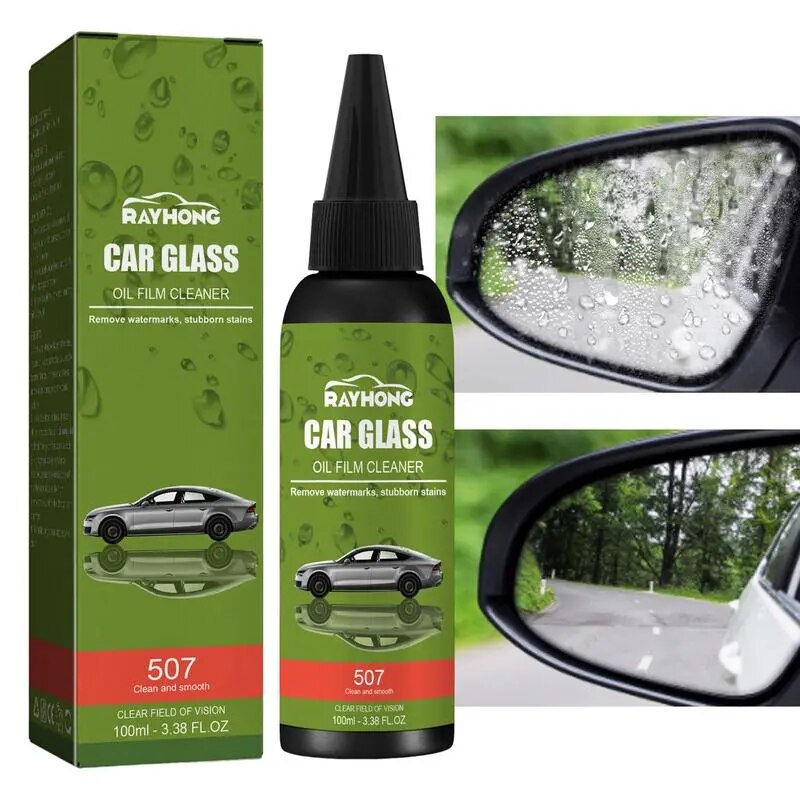 Car Glass Oil Film Cleaner Auto Car Glass Polishing Degreaser Rearview Mirror Water Spot Oil Paste Remover Auto Polish Cream