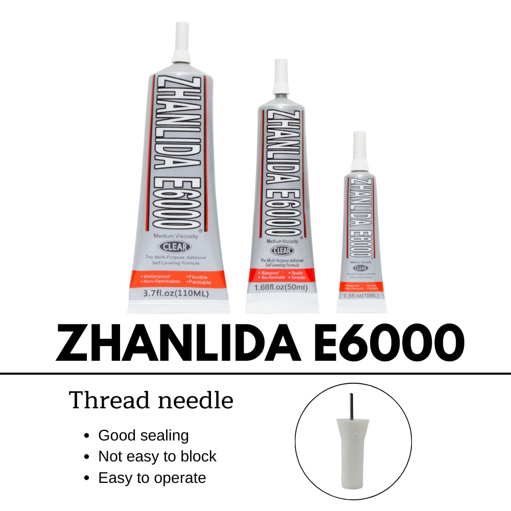 Zhanlida E6000 Clear Contact Fabric Glue DIY Diamond Jewelry Multi-Purpose Adhesive With Precision Applicator Tip 15/50/110ML