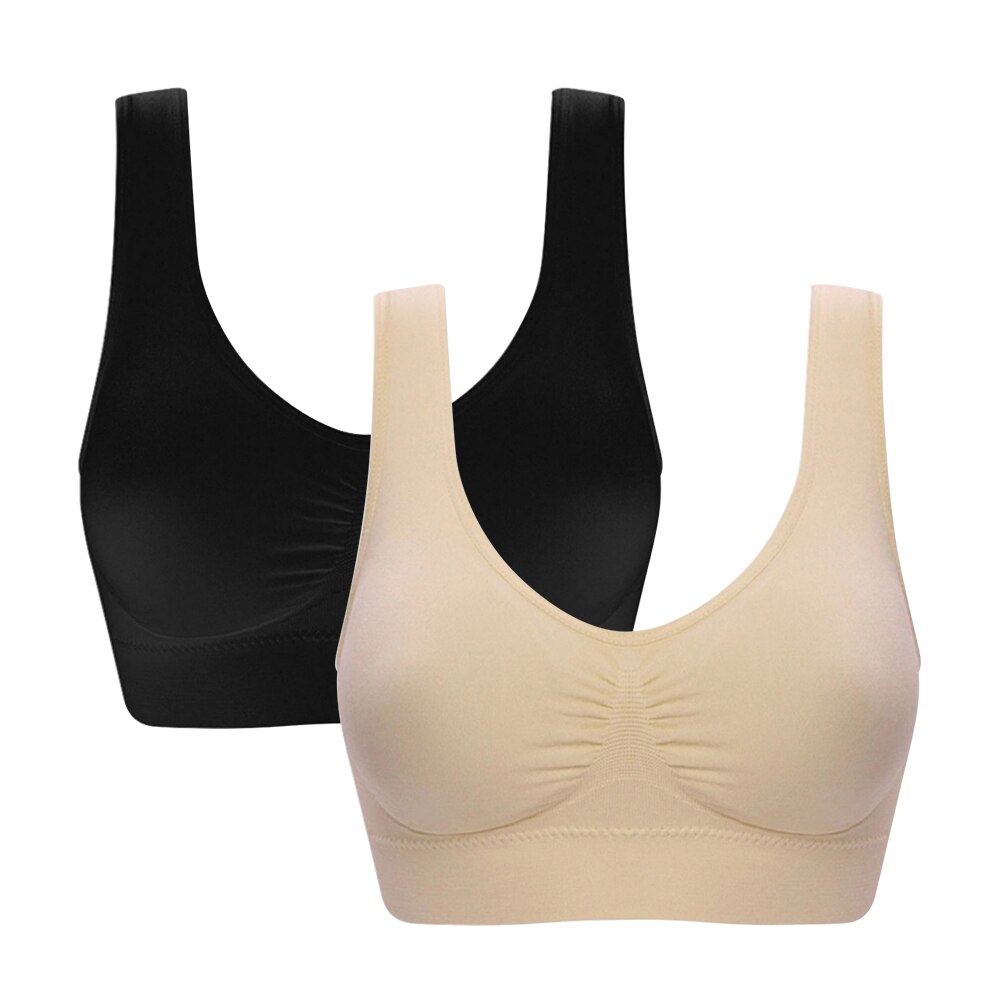 Plus Size Sport Running Bra Back Smoothing Bra Women Workout Bras Yoga Crop Tank Top Full Cup Padded Push up Brassiere