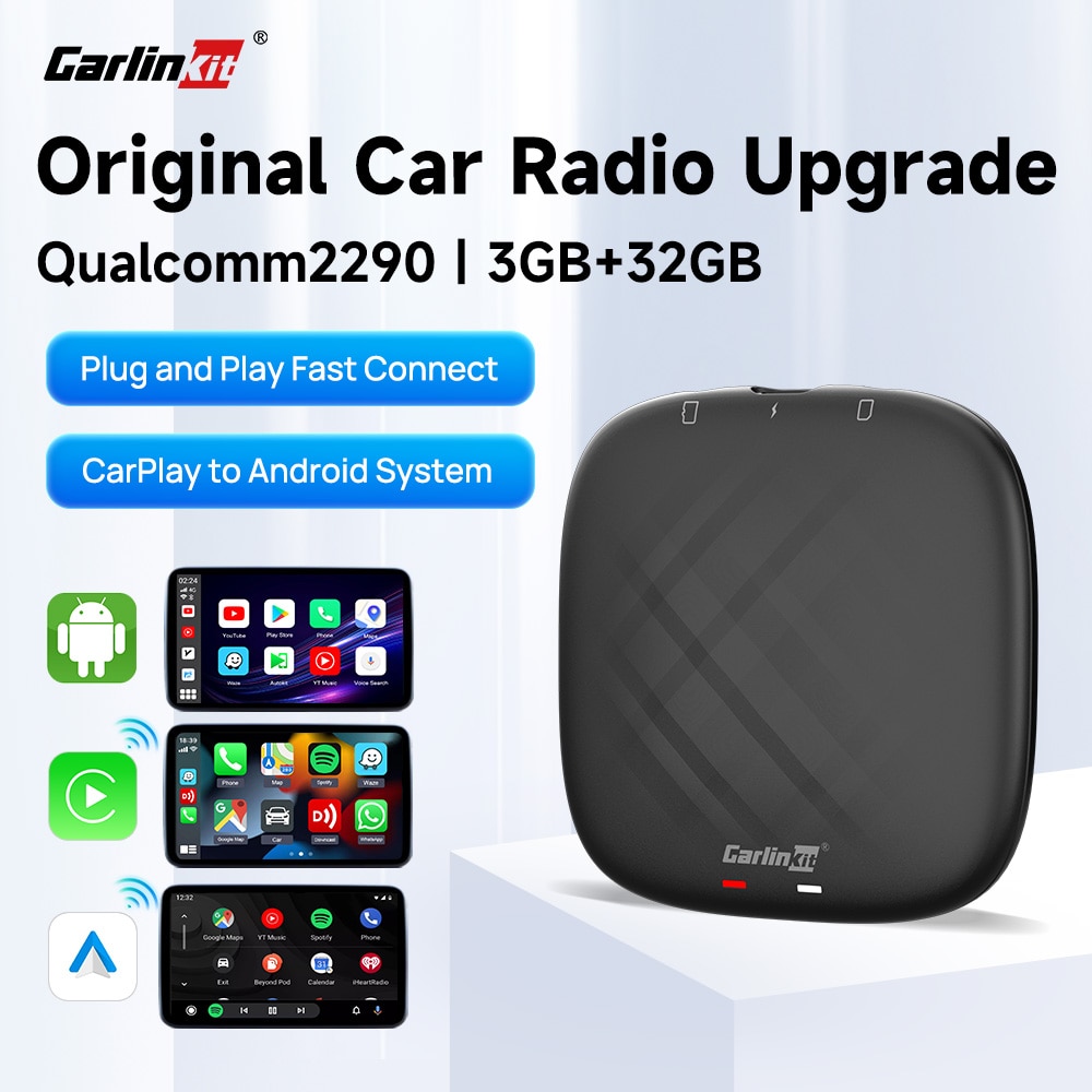 CarlinKit TV Box Android 11 Wireless Android Auto Netflix IPTV Google Play Navigation CarPlay Ai Box QCM2290 GPSFor iOS &And