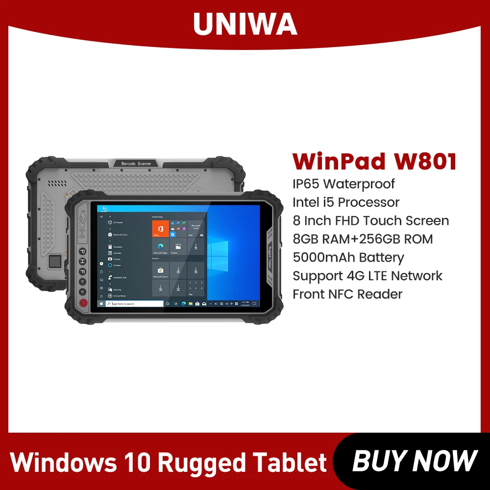 UNIWA WinPad W801 Tablets 8.0 inch Battery Intel Core i5-8200Y dual core 8G ROM 256G RAM 13MP rear camera Dual SIM Card Table