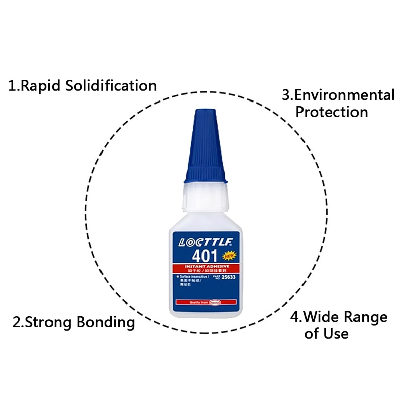 1PC 20g Loctite 401 Instant Adhesive Bottle Stronger Super Glue Multi-Purpose