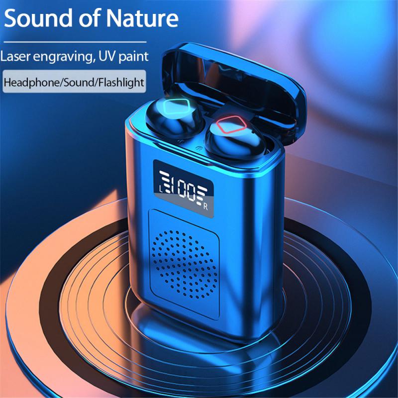 Ipx7 Waterproof Touch Earphone One-button Control Tws Stereo Wireless Headset Ergonomically Designed 50mah Sweatproof