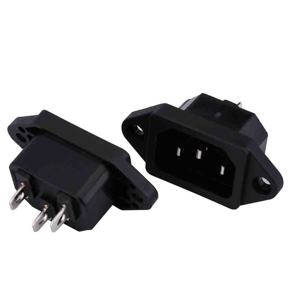 100pcs AC power socket Product Word 10a Power connector ac female socket AC-09 3 Pin pin