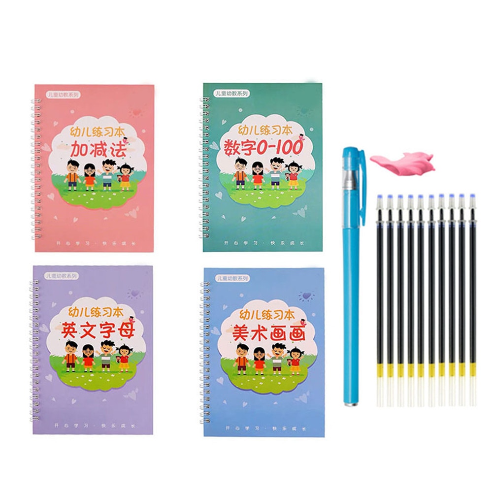 Magic Calligraphy That Can Be Reused English Handwriting Copybook Set Preschool Kindergarten Practice Calligraphy